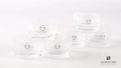 null SALVIATI
Suite of six candle holders that can form two different models of glass...
