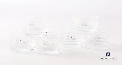 null SALVIATI
Suite of six candle holders that can form two different models of glass...