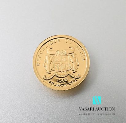 null BENIN
One coin of 1500 francs CFA - Charles De Gaulle in gold 
Weight: 1.01...