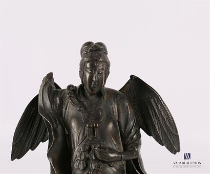 null JAPAN
Subject with brown patina representing a winged 
man (accidents and missing...