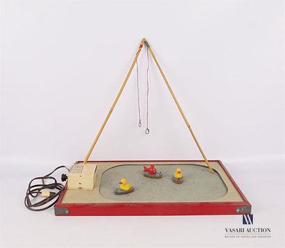 null Duck fishing set made of wood, plastic and metal with a rectangular shaped pool...