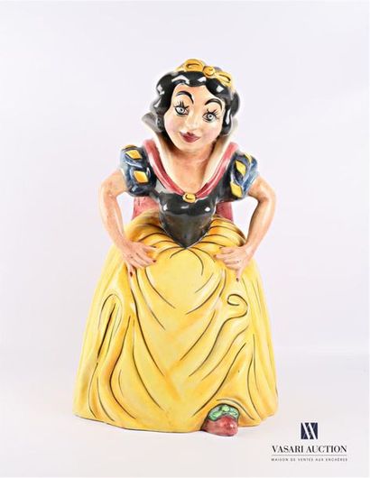 null Earthenware subject treated in polychromy representing Snow White 
(small cracks)
Top....