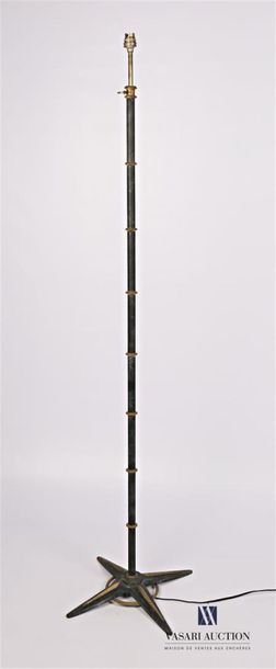 null MAISON ARLUS, in the taste of Floor
Lamp in black patinated metal and brass...