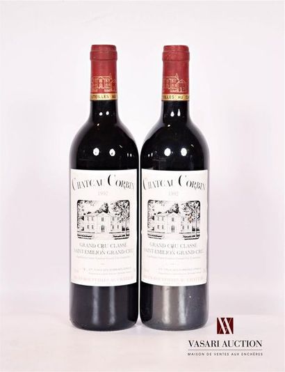 2 bouteilles	Château CORBIN	St Emilion GCC	1992

	Et....