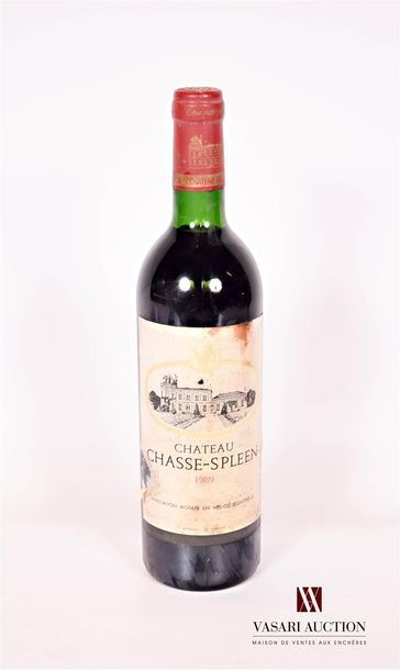 null 1 bouteille	Château CHASSE SPLEEN	Moulis	1989

	Et. fanée, tachée et déchirée...