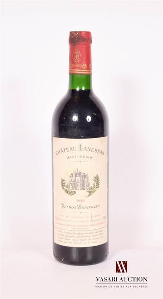 null 1 bouteille	Château LANESSAN	Haut Médoc 	1986

	Et. un peu tachée. N : bas ...