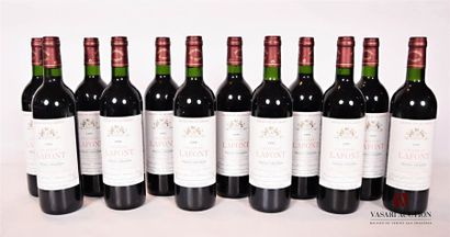 null 12 bouteilles	Château LAFONT	Graves	1999

	Présentation et niveau, impeccables....
