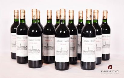 null 12 bouteilles	Château L'ÉVÉCHÉ	Pomerol	1990

	Et.: 11 excellentes, 1 très légèrement...
