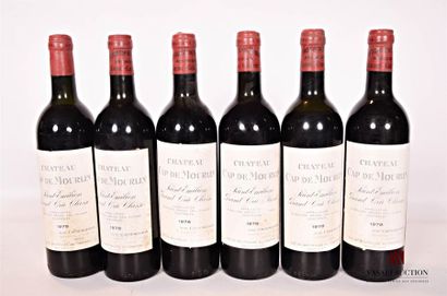 null 6 bouteilles	Château CAP DE MOURLIN	St Emilion GCC	1978

	Et. tachées, parfaitement...