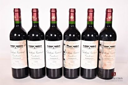 null 6 bouteilles	Château VINCENT	Margaux 	1999

	Et.: 3 un peu tachées, 3 plus tachées...