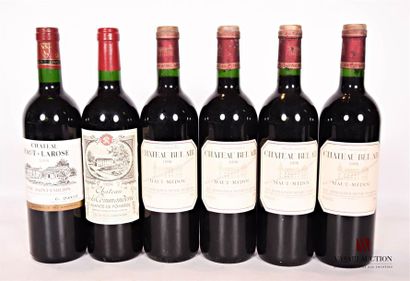 null Lot de 6 blles comprenant :		

4 bouteilles	Château BEL AIR	Haut Médoc CB	1998

1...