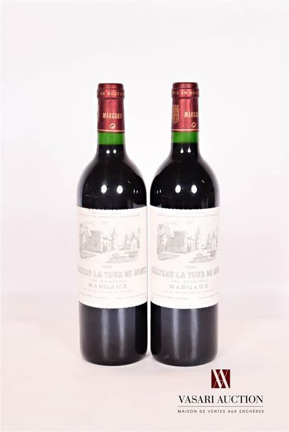 null 2 bouteilles	Château LA TOUR DE MONS	Margaux CB	1994

	Et. un peu tachées. N...