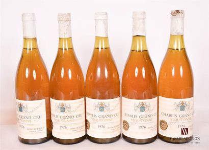 null 5 bouteilles	CHABLIS GC "Moutonne" mise Dom. Long Depaquit		1976

	Et. tachées....