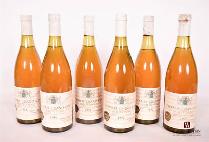 null 6 bouteilles	CHABLIS GC "Moutonne" mise Dom. Long Depaquit		1976

	Et. tachées....