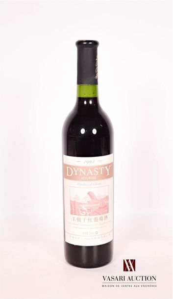 null 1 bouteille	DYNASTY 		2003

	Vin de la région de Tianjin en Chine. Et. un peu...