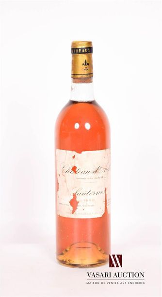 null 1 bouteille	Château D'ARCHE	Sauterne GCC	1980

	Et; tachée e déchirée mais parfaitement...
