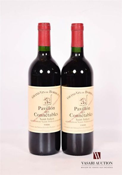 null 2 bouteilles	PAVILLON DES CONNÉTABLES	St Julien	1990

	Et. à peine tachées....