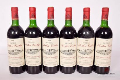 null 6 bouteilles	Château ROCHER CORBIN	Montagne St Emilion 	1985

	Et. bonnes. N...
