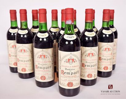 null 12 bouteilles 	DOMAINE DU REMPART	Pomerol	1983

	Et.: 7 un peu tachées, 5 plus...
