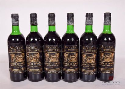 null 6 bouteilles	Château LES TUILERIES	Lalande de Pomerol	1985

	Et. un peu fanées...