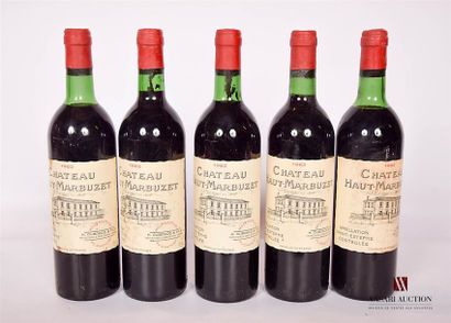 null 5 bouteilles	Château HAUT MARBUZET	St Estèphe	1982

	Et.: 1 excellente, 4 un...