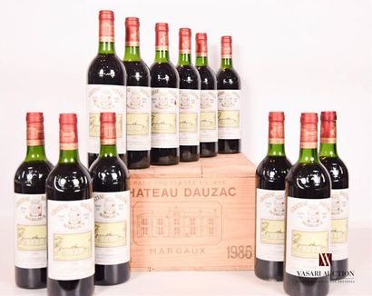 null 12 bottlesChâteau DAUZACMargaux GCC1986

	And: 9 excellent, 3 slightly stained....