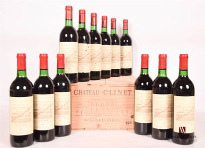 null 12 bouteilles	Château CLINET	Pomerol	1983

	Et.: 6 très légèrement tachées,...
