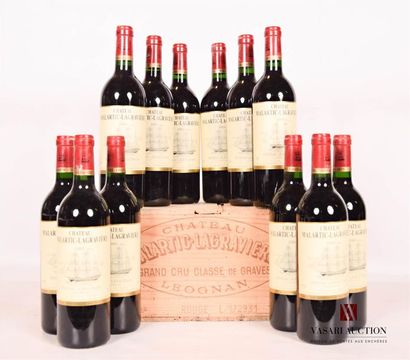 null 12 bouteilles	Château MALARTIC LAGRAVIÈRE	Graves GCC	1993

	Présentation et...