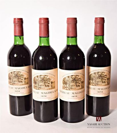 null 4 bottlesChâteau MAGDELAINESt Emilion 1er GCC1974

	And... a little stained....
