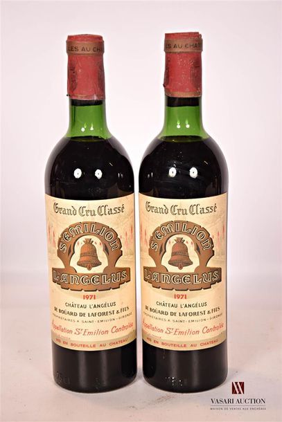 null 2 bouteilles	Château L'ANGÉLUS	St Emilion GCC	1971

	Et. un peu fanées et un...