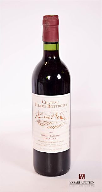null 1 bouteille	Château TERTRE ROTEBOEUF	St Emilion GC	1983

	Et. un peu tachée....