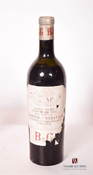 null 1 bouteille	CHÂTEAU PALMER	Margaux GCC mise nég.	1947

	Et. usée et fanée, et...