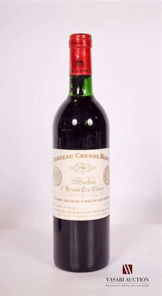 null 1 bouteille	Château CHEVAL BLANC	St Emilion 1er GCC	1983

	Et. un peu tachée....