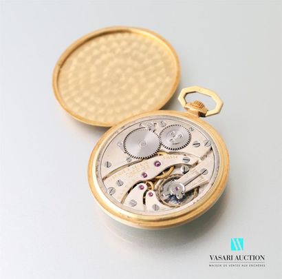 null OMEGA - Pocket watch in 750-thousandths gold (Owl hallmark), the dial with a...
