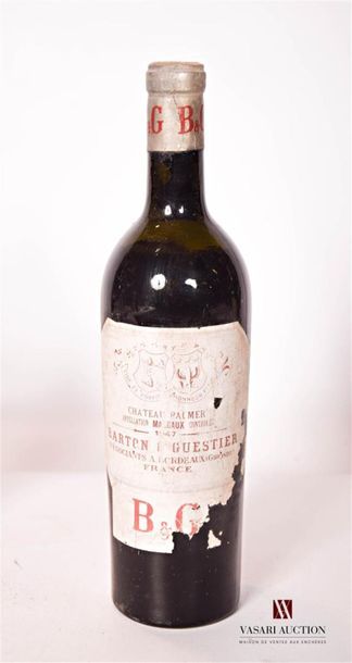 null 1 bouteille	CHÂTEAU PALMER	Margaux GCC mise nég.	1947
	Et. usée et fanée, et...
