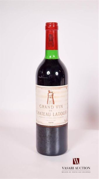 null 1 bouteille	Château LATOUR	Pauillac 1er GCC	1979
	Et. tachée par l'encollage,...