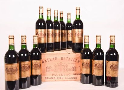 null 12 bouteilles	Château BATAILLEY	Pauillac GCC	1988
	Et. impeccables hormis 2...