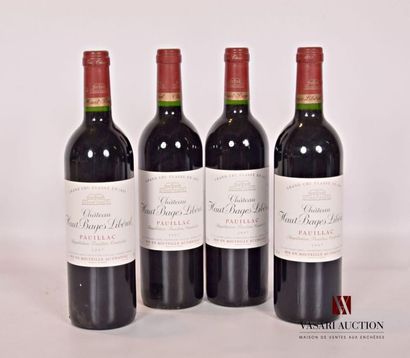 null 4 bouteilles	Château HAUT BAGES LIBÉRAL	Pauillac GCC	1997
	Et. excellentes hormis...