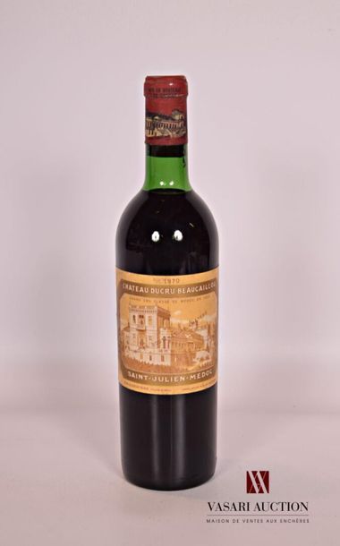 null 1 bouteille	Château DUCRU BEAUCAILLOU	St Julien GCC	1970
	Et. fanée et tachée...