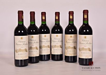 null 6 bouteilles	Château PRIEURÉ LICHINE	Margaux GCC	1989
	Et.: 5 un peu tachées...