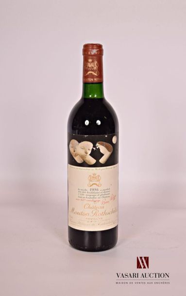 null 1 bouteille	Château MOUTON ROTHSCHILD	Pauillac 1er GCC	1986
	Et. de Bernard...