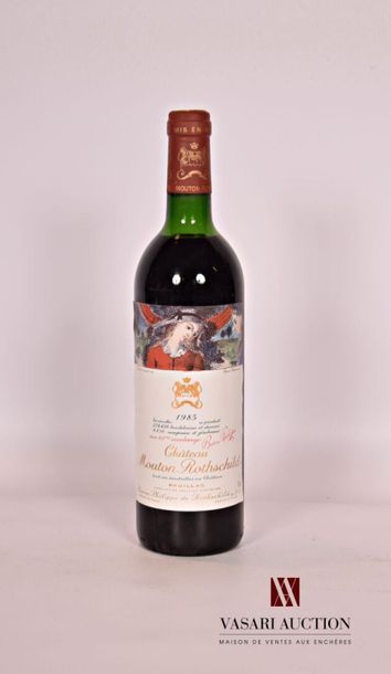 null 1 bouteille	Château MOUTON ROTHSCHILD	Pauillac 1er GCC	1985
	Et. de Paul Delvaux,...