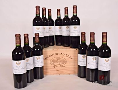 null 12 bouteilles	Château SOCIANDO MALLET	Haut Médoc	2011
	Et. excellentes hormis...