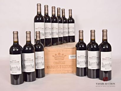 null 12 bouteilles	Château MARQUIS D'ALESME BECKER	Margaux GCC	2011
	Présentation...