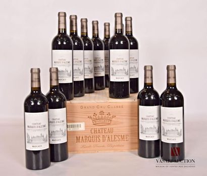 null 12 bouteilles	Château MARQUIS D'ALESME BECKER	Margaux GCC	2011
	Présentation...