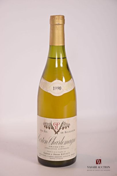 null 1 bouteille	CORTON CHARLEMAGNE GC mise G. & P. Ravaut Vit.		1990
	Et. fanée...