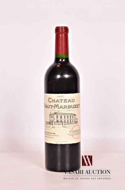 null 1 bouteille	Château HAUT MARBUZET	St Estèphe	2007
	Et. très légèrement tachée...