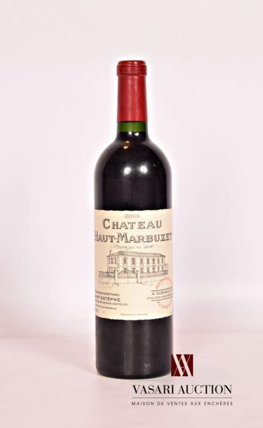 null 1 bouteille	Château HAUT MARBUZET	St Estèphe	2005
	Et. impeccable. N : bas ...