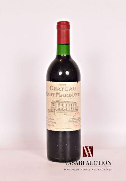 null 1 bouteille	Château HAUT MARBUZET	St Estèphe	1989
	Et. tâchée avec quelques...