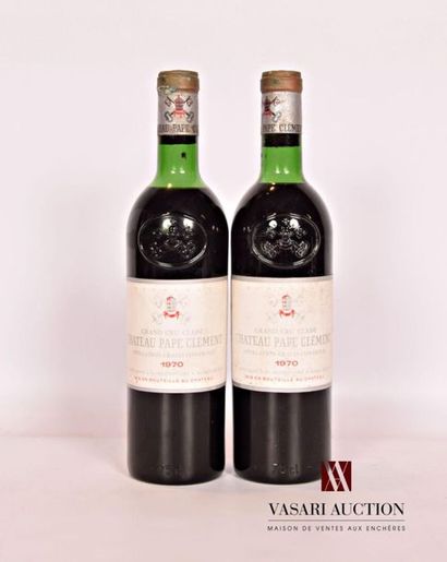 null 2 bouteilles	Château PAPE CLÉMENT	Graves GCC	1970
	Et. un peu tâchée mais parfaitement...